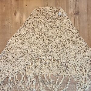Banana Republic Cream Crochet Shawl